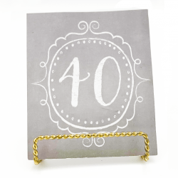*Grey, Paper Table Number