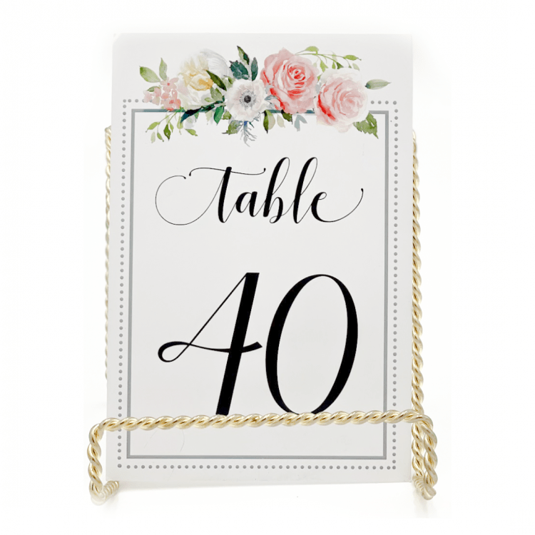 *Blush Flower with Border, Paper