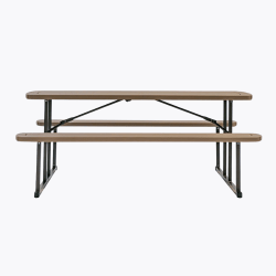 Folding Picnic Table - Brown