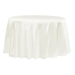 *Ivory Satin Rounds floor length