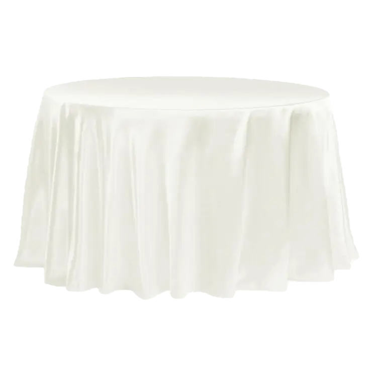 *Ivory Satin Rounds floor length