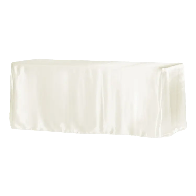 *Ivory Satin Rectangle floor length