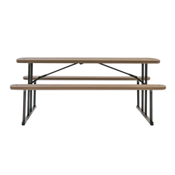 Folding Picnic Table - Brown